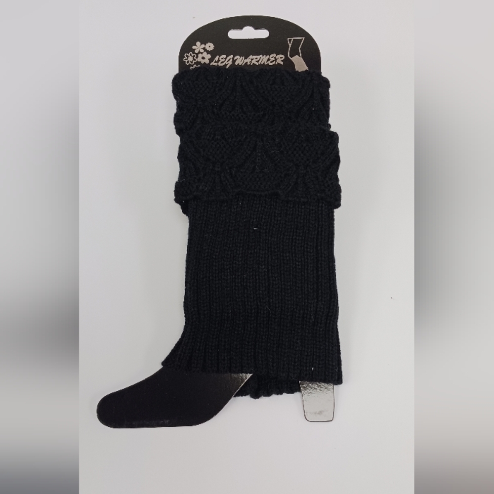 Cozy Blue Knit Leg Warmers